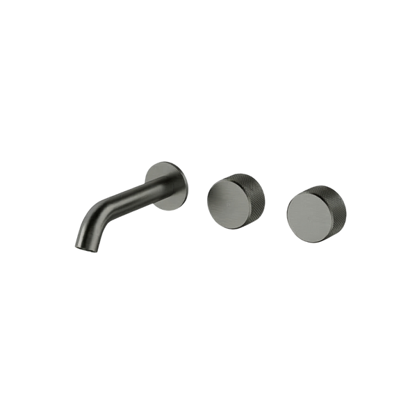 Arcisan Trillion Wall Basin Set 150mm Left Spout (Trim Kit Only) Brushed Gunmetal