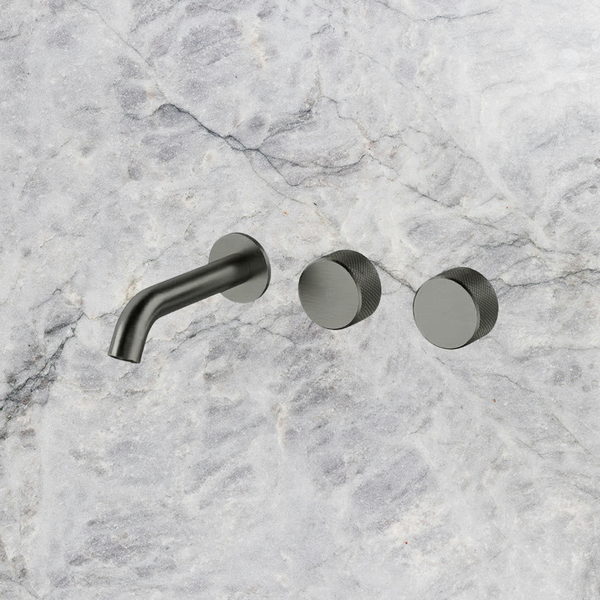 Arcisan Trillion Wall Basin Set 150mm Left Spout (Trim Kit Only) Brushed Gunmetal