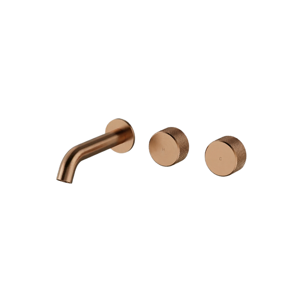 Arcisan Trillion Wall Basin Set 150mm Left Spout (Trim Kit Only) Brushed Rose Gold