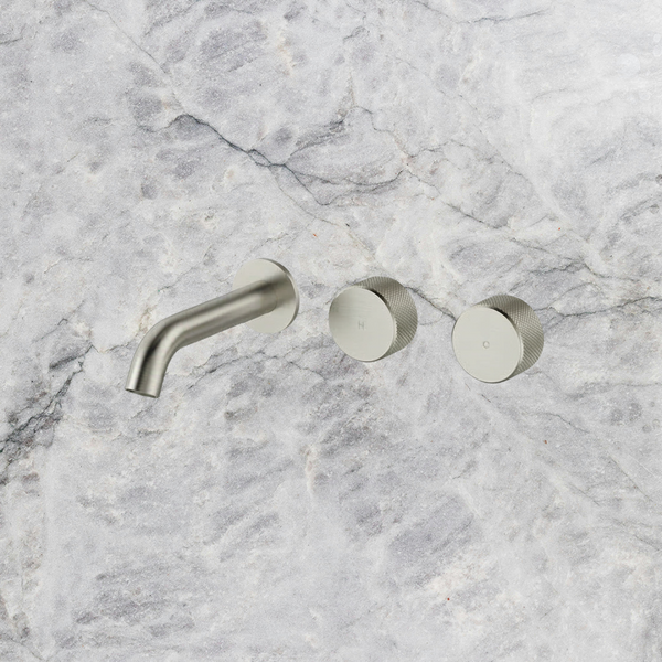 Arcisan Trillion Wall Basin Set 150mm Left Spout (Trim Kit Only) Brushed Nickel