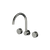 Arcisan Trillion Wall Mount Kitchen or Laundry Set with Swivel Spout Brushed Gunmetal