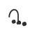 Arcisan Trillion Wall Mount Kitchen or Laundry Set with Swivel Spout Matte Black