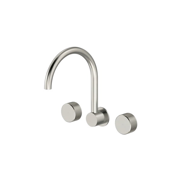 Arcisan Trillion Wall Mount Kitchen or Laundry Set with Swivel Spout Brushed Nickel