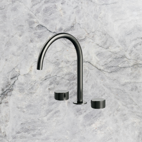 Arcisan Trillion Kitchen Set with Swivel Spout Brushed Gunmetal