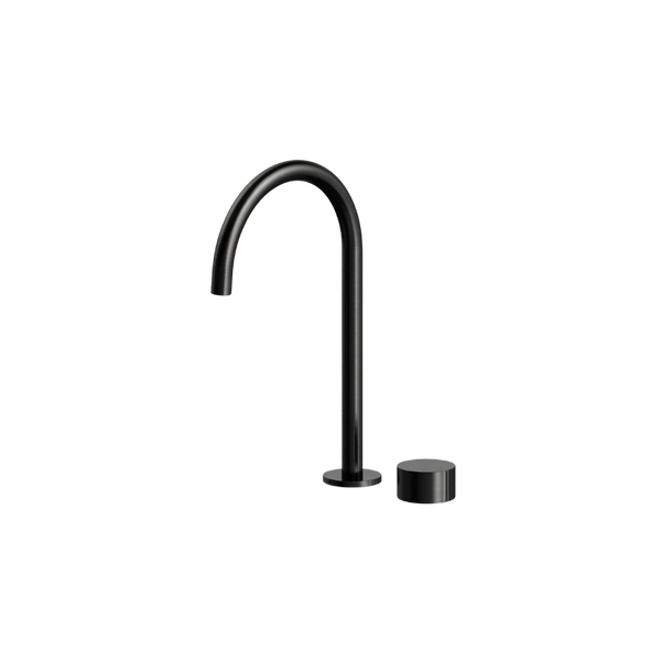 Arcisan Venn Extended Height Fixed Arch Spout Basin Progressive Mixer Brushed Iron