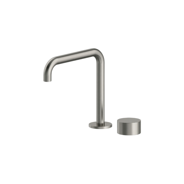 Arcisan Venn 2-Hole Basin Progressive Mixer with 180mm Fixed Squareline Spout Brushed Nickel