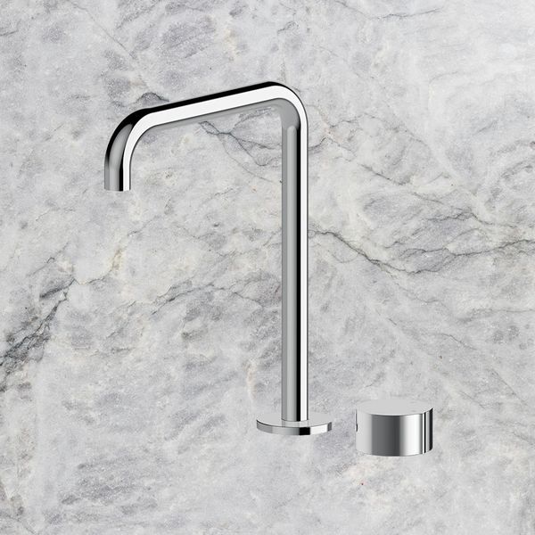 Arcisan Venn 2-Hole Basin Progressive Mixer with Extended Height Squareline Spout Chrome