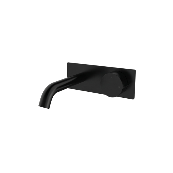 Arcisan Venn 150mm Spout Wall Mount Progressive Basin Mixer with Plate (Trim Kit Only) Matte Black