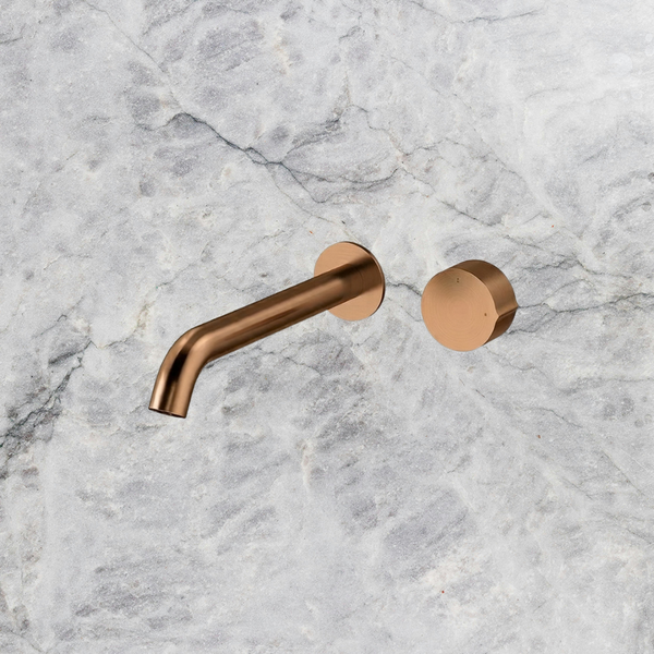 Arcisan Venn 220mm Spout Wall Mount Progressive Basin Mixer (Trim Kit Only) Brushed Rose Gold