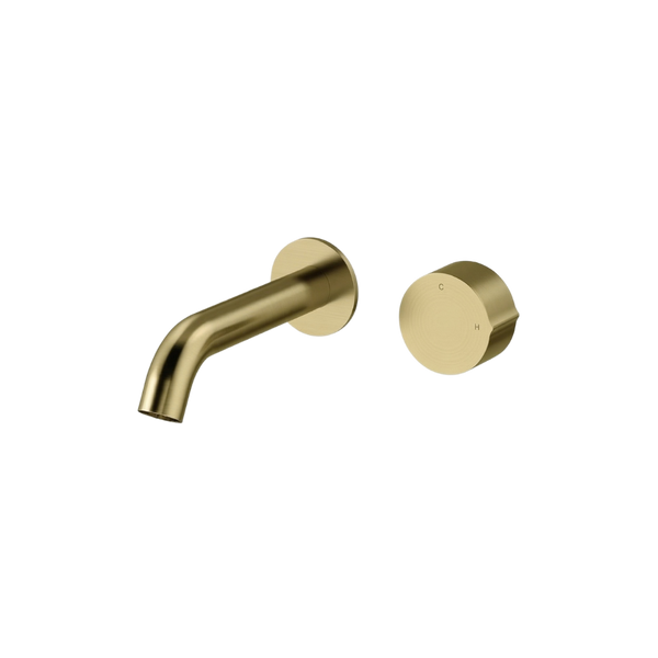 Arcisan Venn 150mm Spout Wall Mount Progressive Basin Mixer (Trim Kit Only) Brushed Brass