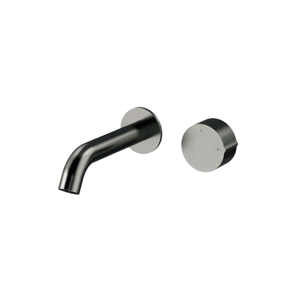 Arcisan Venn 150mm Spout Wall Mount Progressive Basin Mixer (Trim Kit Only) Brushed Gunmetal