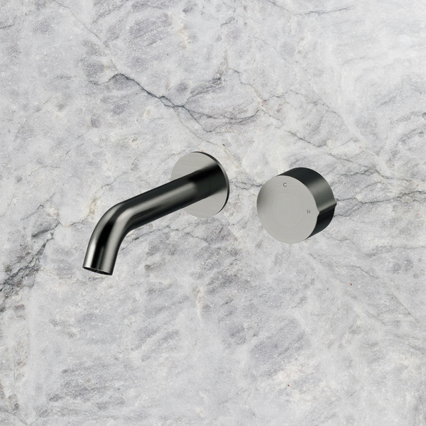 Arcisan Venn 150mm Spout Wall Mount Progressive Basin Mixer (Trim Kit Only) Brushed Gunmetal