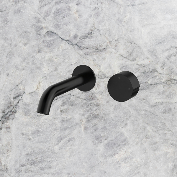 Arcisan Venn 150mm Spout Wall Mount Progressive Basin Mixer (Trim Kit Only) Matte Black