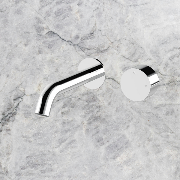 Arcisan Venn 150mm Spout Wall Mount Progressive Basin Mixer (Complete Kit) Chrome
