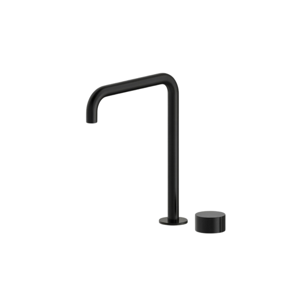 Arcisan Venn 2-Hole Sink Progressive Mixer with Swivel Squareline Spout Matte Black