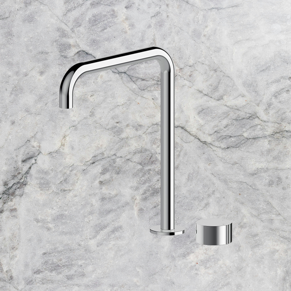 Arcisan Venn 2-Hole Sink Progressive Mixer with Swivel Squareline Spout Chrome