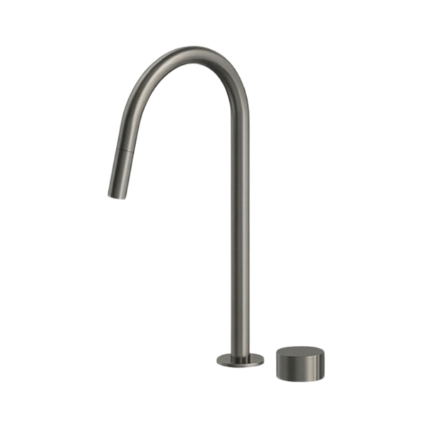 Arcisan Venn Sink Progressive Mixer with Pull Down Nozzle Brushed Iron