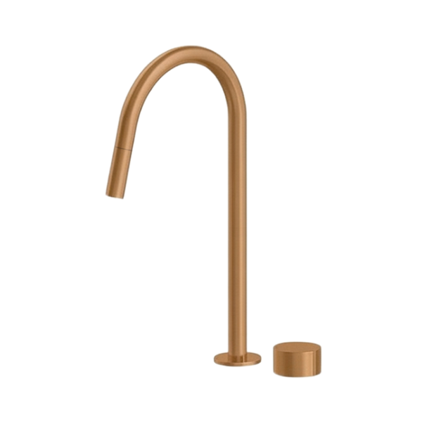 Arcisan Venn Sink Progressive Mixer with Pull Down Nozzle Brushed Rose Gold