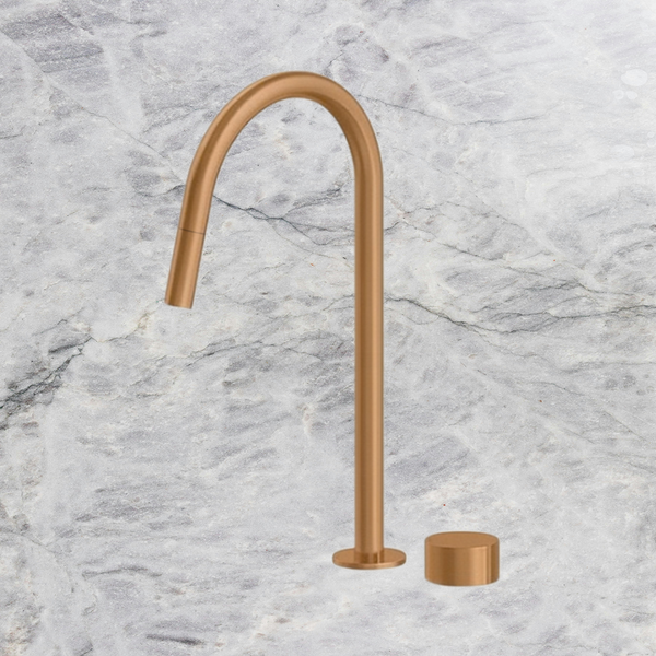 Arcisan Venn Sink Progressive Mixer with Pull Down Nozzle Brushed Rose Gold