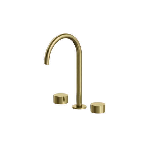 Arcisan Venn Basin Set with Extended Height Spout Brushed Brass