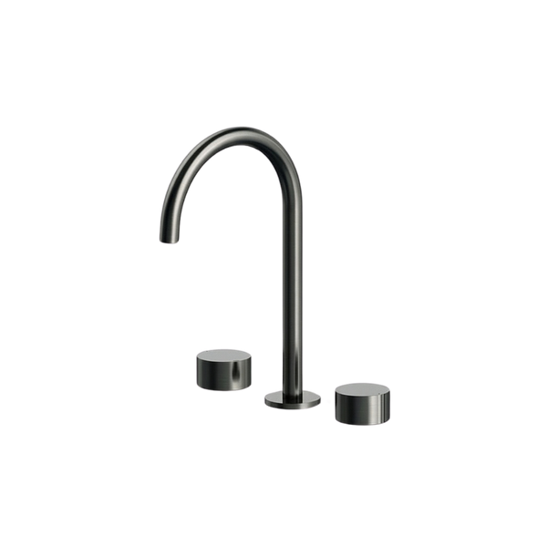 Arcisan Venn Basin Set with Extended Height Spout Brushed Gunmetal