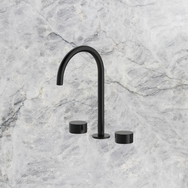 Arcisan Venn Basin Set with Extended Height Spout Matte Black