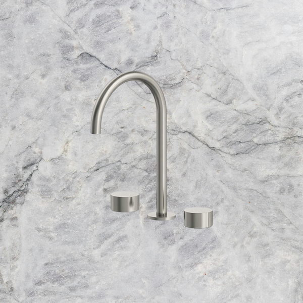 Arcisan Venn Basin Set with Extended Height Spout Brushed Nickel