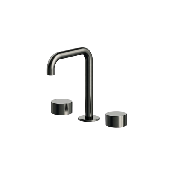 Arcisan Venn Basin Set with 140mm Squareline Spout Brushed Gunmetal