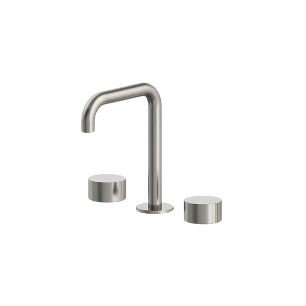 Arcisan Venn Basin Set with 140mm Squareline Spout Brushed Nickel