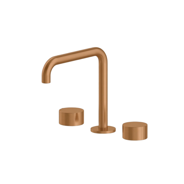 Arcisan Venn Basin Set with 180mm Squareline Spout Brushed Rose Gold