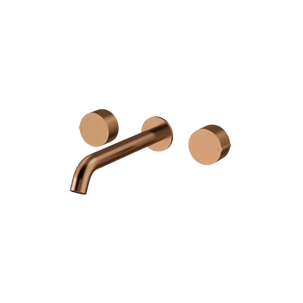 Arcisan Venn 220mm Centre Spout Wall Basin Set Brushed Rose Gold