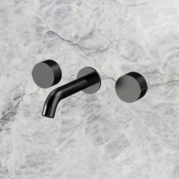 Arcisan Venn Wall Basin Set 150mm Centre Spout Brushed Iron