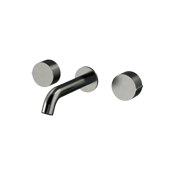 Arcisan Venn Wall Basin Set 150mm Centre Spout Brushed Gunmetal