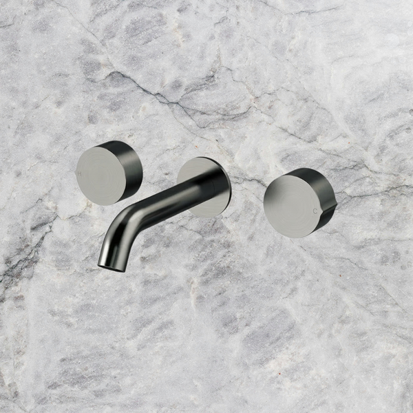 Arcisan Venn Wall Basin Set 150mm Centre Spout Brushed Gunmetal