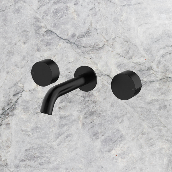 Arcisan Venn Wall Basin Set 150mm Centre Spout Matte Black