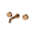 Arcisan Venn Wall Basin Set 150mm Centre Spout Brushed Rose Gold