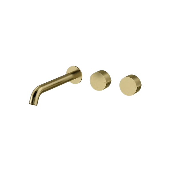 Arcisan Venn Wall Basin Set 220mm Left Spout (Complete Kit) Brushed Brass