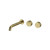 Arcisan Venn Wall Basin Set 220mm Left Spout (Trim Kit Only) Brushed Brass
