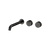 Arcisan Venn Wall Basin Set 220mm Left Spout (Trim Kit Only) Brushed Iron