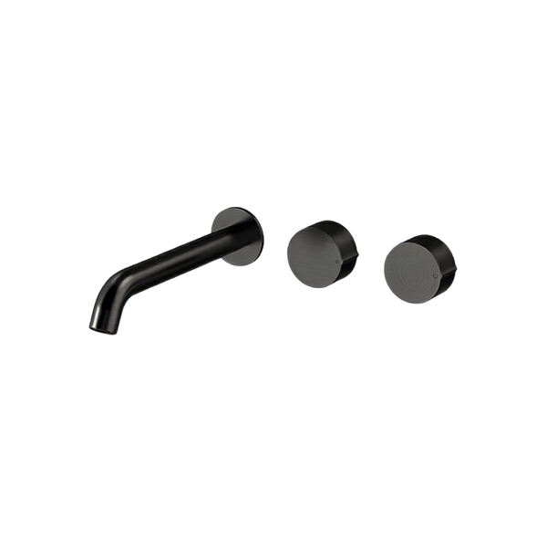 Arcisan Venn Wall Basin Set 220mm Left Spout (Trim Kit Only) Brushed Iron