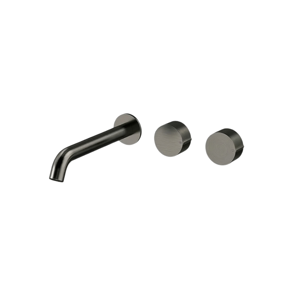 Arcisan Venn Wall Basin Set 220mm Left Spout (Trim Kit Only) Brushed Gunmetal