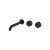Arcisan Venn Wall Basin Set 220mm Left Spout (Complete Kit) Matte Black