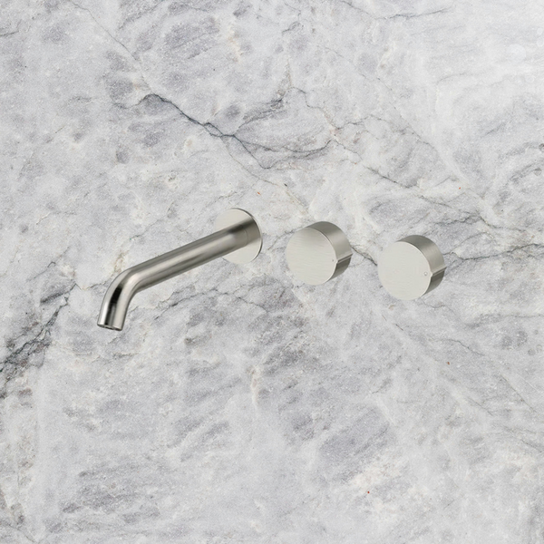 Arcisan Venn Wall Basin Set 220mm Left Spout (Trim Kit Only) Brushed Nickel