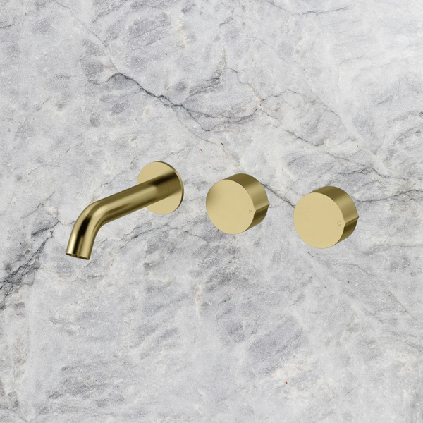 Arcisan Venn Wall Basin Set 150mm Left Spout (Complete Kit) Brushed Brass