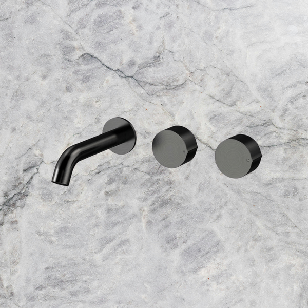 Arcisan Venn Wall Basin Set 150mm Left Spout (Complete Kit) Brushed Iron