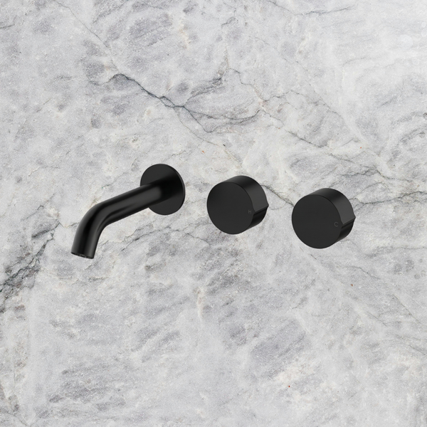 Arcisan Venn Wall Basin Set 150mm Left Spout (Complete Kit) Matte Black