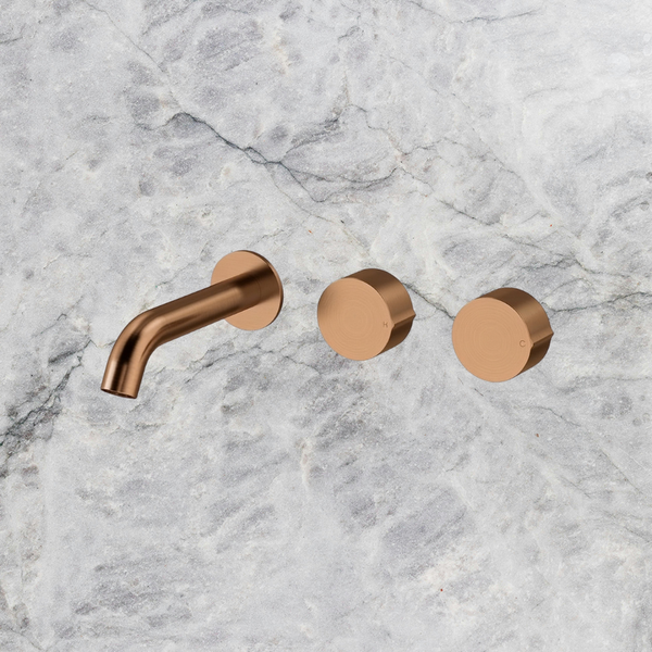 Arcisan Venn Wall Basin Set 150mm Left Spout (Trim Kit Only) Brushed Rose Gold