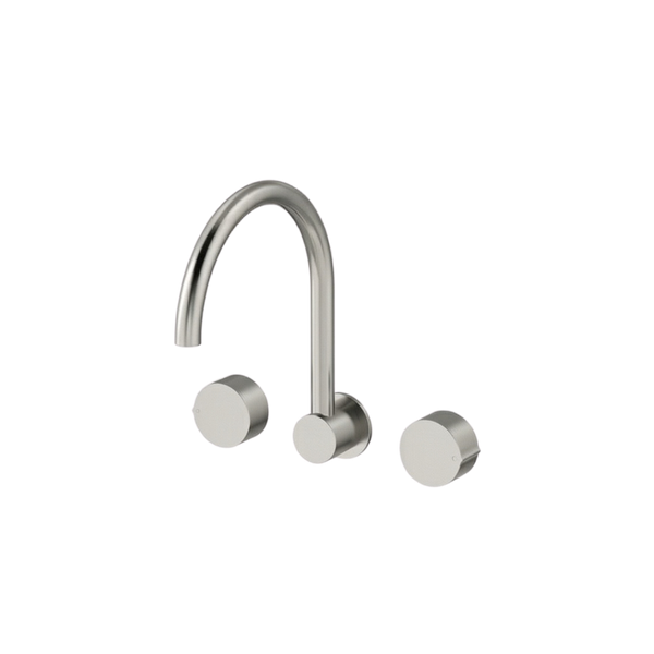 Arcisan Venn Wall Mount Kitchen or Laundry Set with Swivel Spout Brushed Nickel