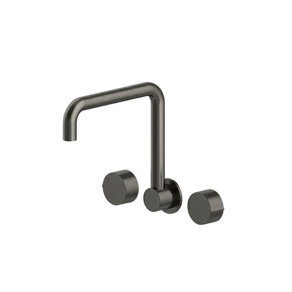 Arcisan Venn Laundry Set with Squareline Spout Brushed Gunmetal