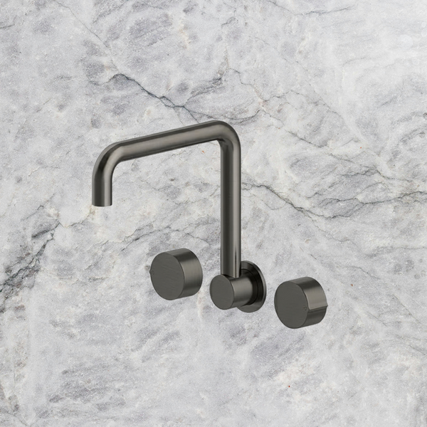 Arcisan Venn Laundry Set with Squareline Spout Brushed Gunmetal